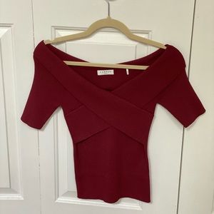 Sandro burgundy knit top